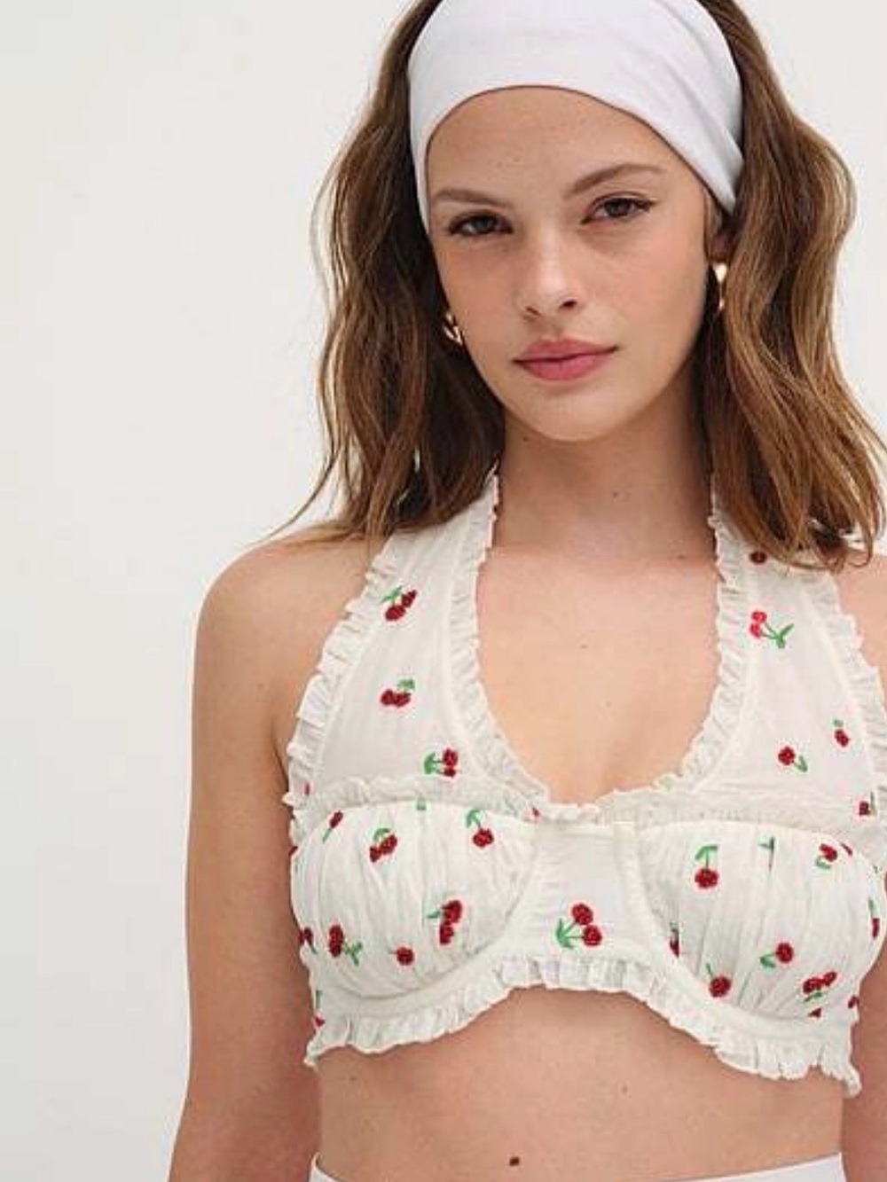 VICTORIA'S SECRET 
For Love & Lemons Beaded Cherries Bra